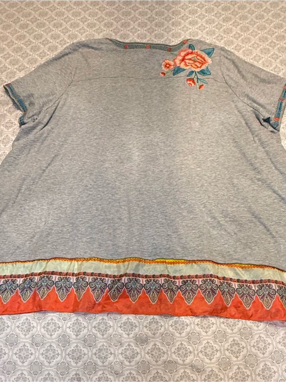 Johnny Was 'Aveline' Scarf Flounce Tunic Size 1X - Picture 7 of 15